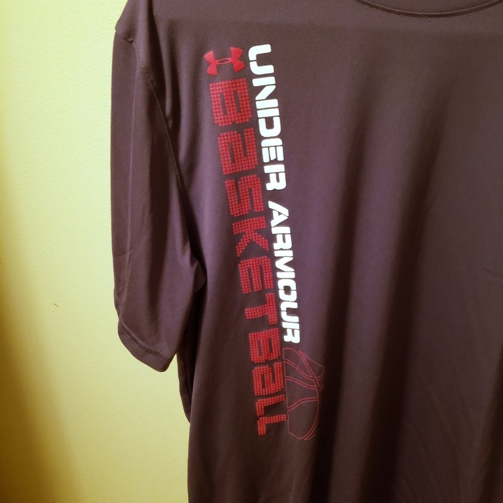 Under Amour Mens Heatgear Grey Bball shirt Sz M - Picture 6 of 7